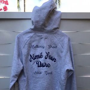 Aime Leon Dore Chain Stitch Hoodie Silver Mix XS